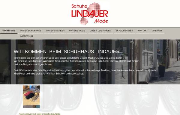 Vorschau von www.schuhhaus-lindauer.de, Lindauer Schuhe in Weinsberg und Obersulm