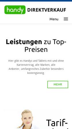 Vorschau der mobilen Webseite www.handy-direkt-verkauf.de, Dienstleistungszentrum Würschum