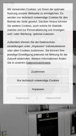 Vorschau der mobilen Webseite weber-hausgeraete.de, Weber-Hausgeräte OHG