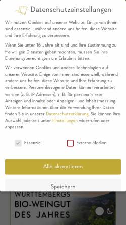 Vorschau der mobilen Webseite www.weinguthaefner.de, Weingut Häfner