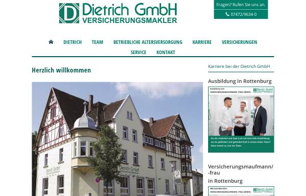 Vorschau von www.dietrich-vm.de, Dietrich GmbH Versicherungsmakler