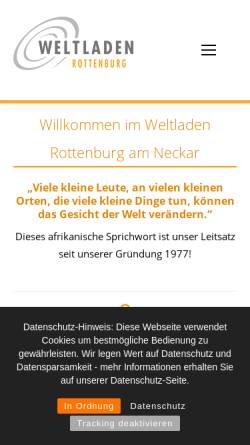 Vorschau der mobilen Webseite www.weltladen-rottenburg.de, Weltladen Rottenburg