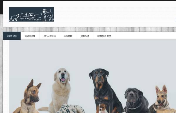 Vorschau von www.vier-fuer-vier.de, 4 für 4 Ihr Spezialgeschäft für Hund- und Katzennahrung