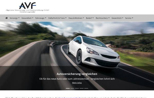 Vorschau von www.avf-sifi.de, Allgemeine Versicherungs- und Finanzvermittlung GbR