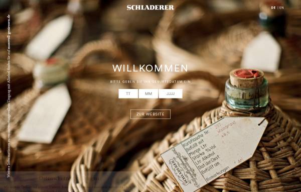 Vorschau von www.schladerer.de, Alfred Schladerer - Alte Schwarzwälder Hausbrennerei GmbH