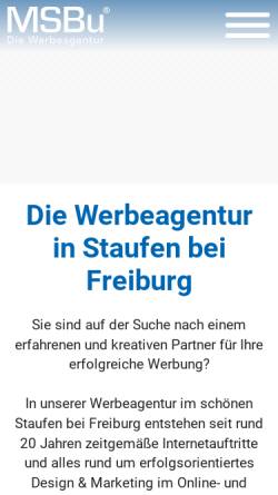 Vorschau der mobilen Webseite www.msbu.de, Multimedia Service Buchmann