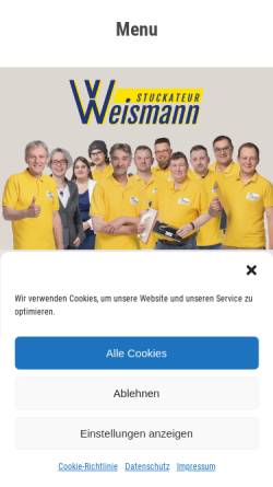 Vorschau der mobilen Webseite www.weismann-volker.de, Fa. Volker Weismann, Fachbetrieb Ausbau u. Fassade