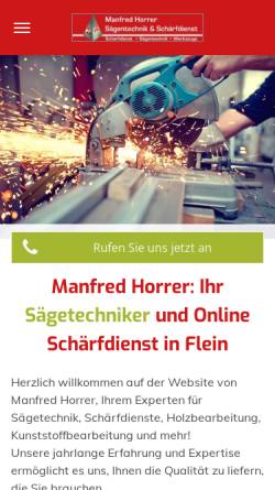 Vorschau der mobilen Webseite www.hr-saegentechnik.de, Horrer & Ritschel GbR