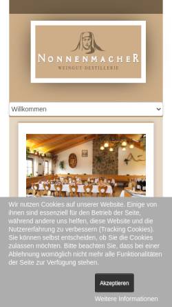 Vorschau der mobilen Webseite www.weingut-nonnenmacher.de, Weingut Nonnenmacher