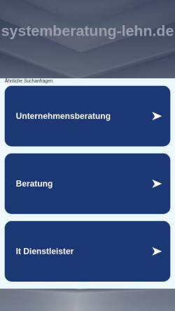 Vorschau der mobilen Webseite www.systemberatung-lehn.de, Systemberatung Lehn