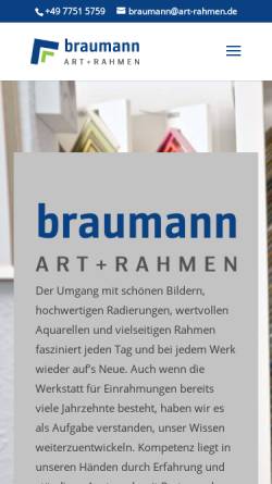 Vorschau der mobilen Webseite www.dewald-art-rahmen.de, Art und Rahmen Dewald
