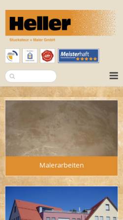 Vorschau der mobilen Webseite www.heller-kg.de, Ernst Heller Stukkateurgeschäft