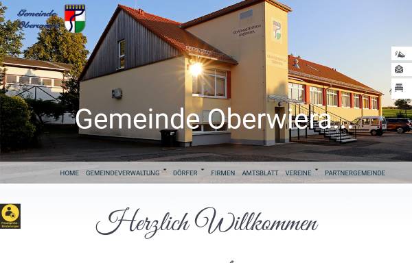 Vorschau von www.gemeindeoberwiera.de, Gemeinde Oberwiera