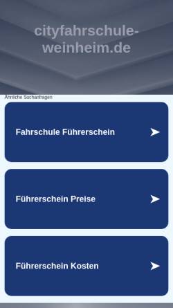 Vorschau der mobilen Webseite www.cityfahrschule-weinheim.de, City-Fahrschule Weinheim