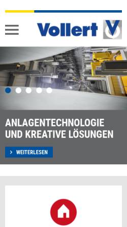 Vorschau der mobilen Webseite www.vollert.de, Vollert Anlagenbau GmbH