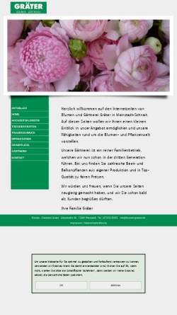 Vorschau der mobilen Webseite www.blumen-graeter.de, Blumenhaus Gräter