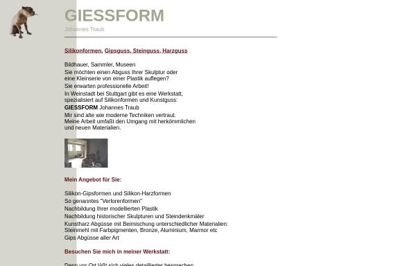 Vorschau von www.giessform.de, Giessform Guss