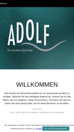 Vorschau der mobilen Webseite www.stuckateur-adolf.de, Stuckateur Adolf