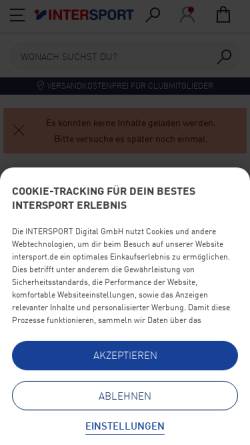 Vorschau der mobilen Webseite www.intersport-blessing.de, Intersport Blessing
