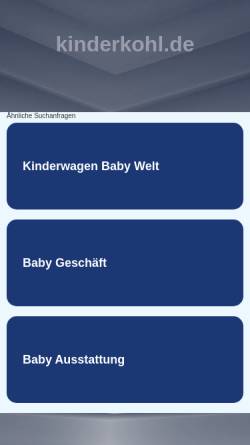 Vorschau der mobilen Webseite www.kinderkohl.de, Kohl - Mutter und Kind