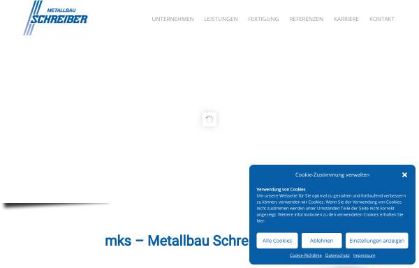 Vorschau von www.metallbau-schreiber.de, mks Metallbau Schreiber GmbH