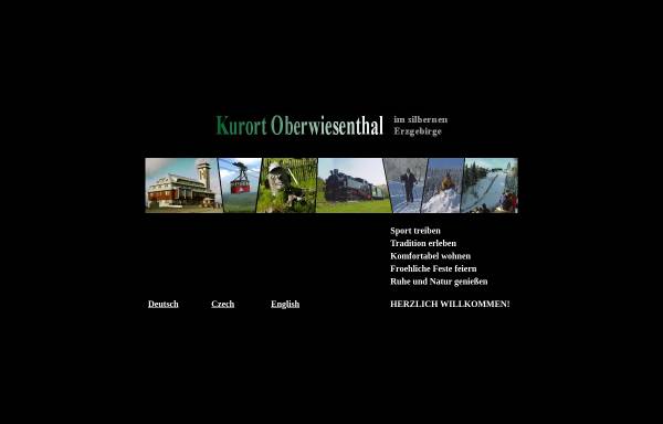 Vorschau von www.oberwiesenthal.com, Fremdenverkehrs- und Heimatverein Kurort Oberwiesenthal e.V.