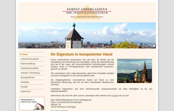 Vorschau von www.immo-andergassen.de, Haus- und Grundstücksverwaltung Ernst Andergassen