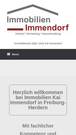 Vorschau der mobilen Webseite immendorf-immobilien.de, Immobilien Immendorf