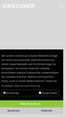 Vorschau der mobilen Webseite www.kirschner-wohnbau.de, Kirschner Wohnbau