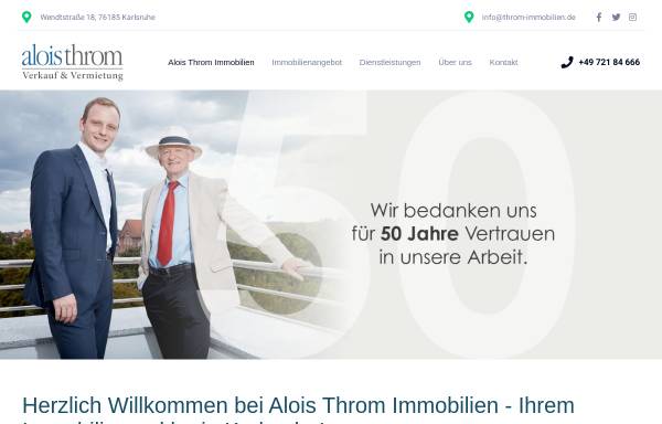 Vorschau von www.throm-immobilien.de, Alois Throm Immobilien