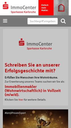 Vorschau der mobilen Webseite www.immocenter-ka.de, immoCenter