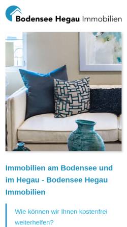 Vorschau der mobilen Webseite www.bodensee-hegau-immobilien.de, Reinhold Bessler Immobilien