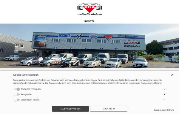 Vorschau von www.allesfuersauto.de, ekz Rettenmaier GmbH