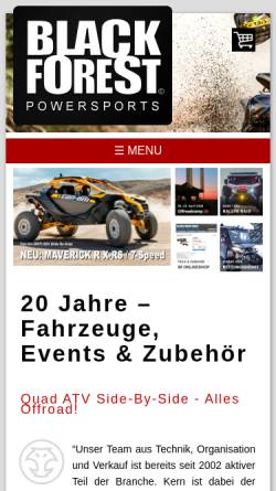 Vorschau der mobilen Webseite www.blackforestquad.de, Black Forest Quad
