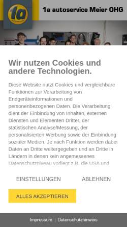 Vorschau der mobilen Webseite meier.go1a.de, Kfz-Meisterservice Kurt Meier