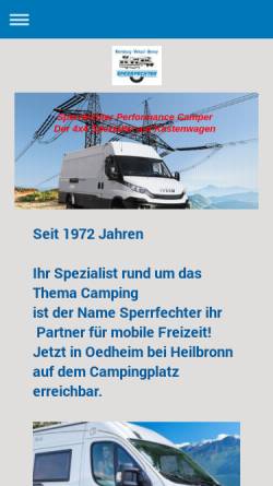 Vorschau der mobilen Webseite www.sperrfechter-caravaning.de, Sperrfechter GmbH