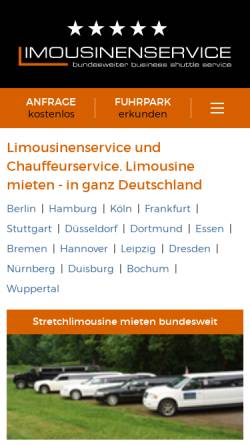Vorschau der mobilen Webseite www.dreamlimo.de, Limousinenservice Dreamlimo
