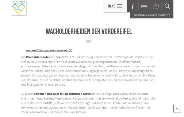 Vorschau von www.wacholderheiden.de, Wacholderheiden der Osteifel