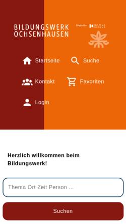 Vorschau der mobilen Webseite bildungswerk-ochsenhausen.de, Bildungswerk Ochsenhausen