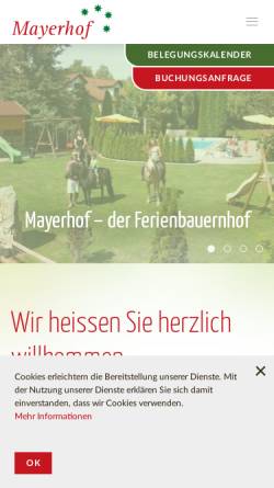 Vorschau der mobilen Webseite www.mayer-hof.de, Ferienwohnungen Mayer