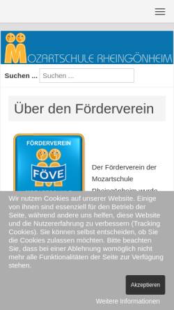 Vorschau der mobilen Webseite www.mozartschule-rheingoenheim.de, Förderverein Mozartschule