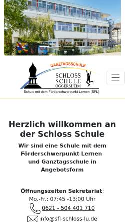 Vorschau der mobilen Webseite www.sfl-schloss-lu.de, Schloss-Schule