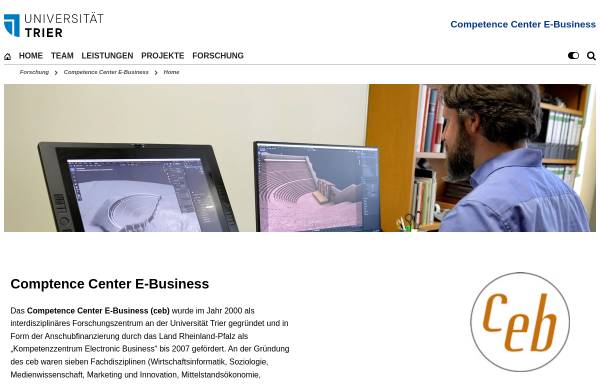 Vorschau von www.ceb.uni-trier.de, Competence Center E-Business an der Universität Trier