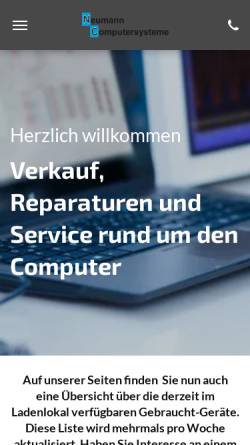 Vorschau der mobilen Webseite www.computer-neumann.de, Neumann Computersysteme