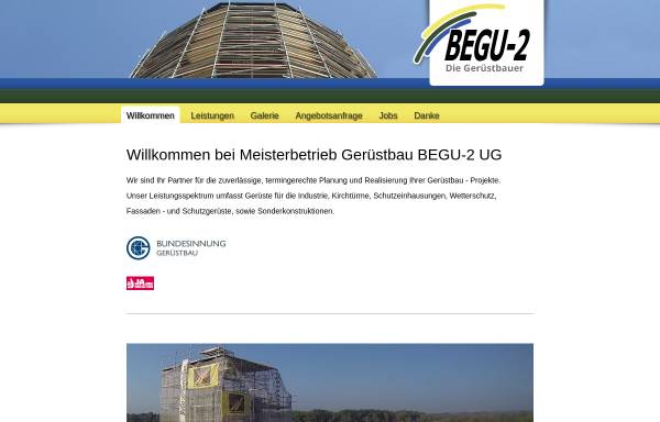Vorschau von www.gerueste.de, BEGU Stahlrohr Gerüstbau GmbH