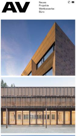 Vorschau der mobilen Webseite www.av1architekten.de, AV1 Architekten