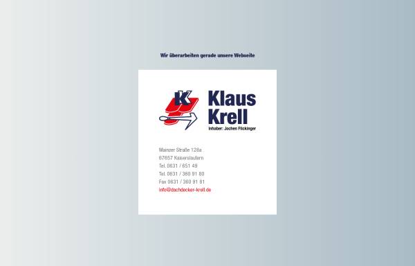 Dachdecker Klaus Krell