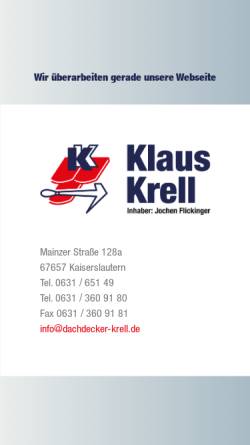 Vorschau der mobilen Webseite www.dachdecker-krell.de, Dachdecker Klaus Krell