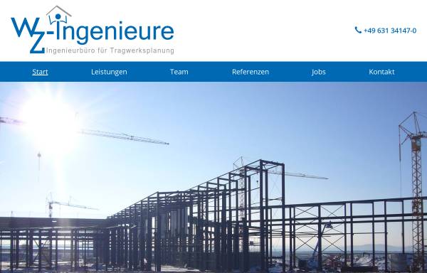 Vorschau von www.wz-ing.de, WZI-Ingenieurbüro für Tragwerksplanung