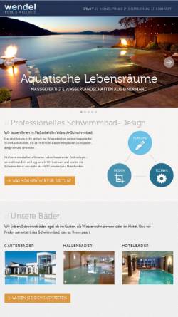 Vorschau der mobilen Webseite www.schwimmbad-wendel.de, Wendel Schwimmbadanlagen GmbH & Co. KG